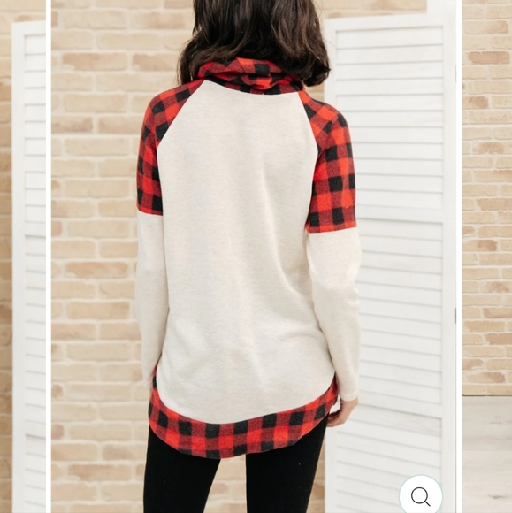 Hailey & Co. Colorblock Cowl Neck Top - Picture 7 of 9